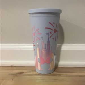 Disney Castle Tumbler with Fireworks Design
